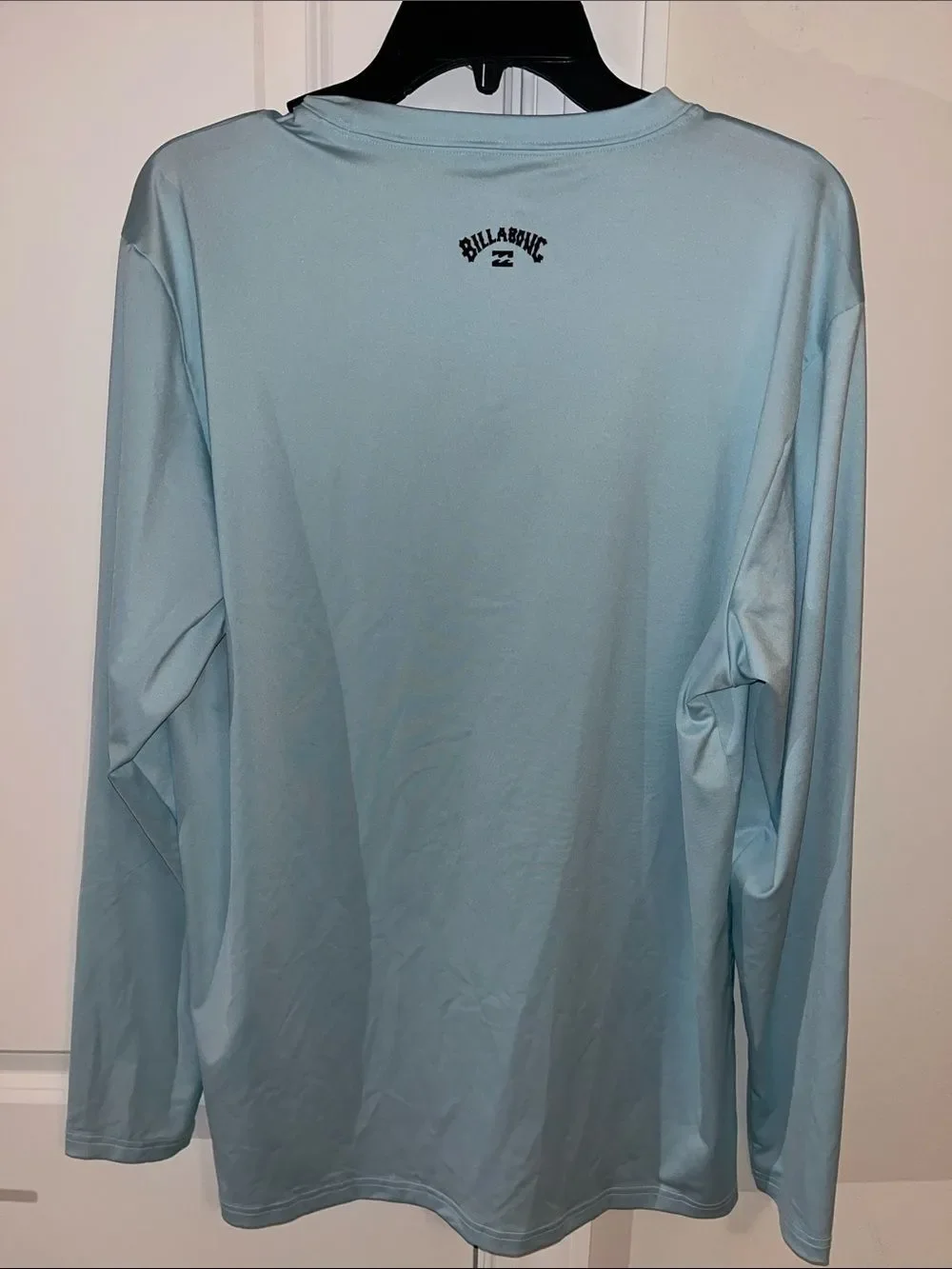 New LS Men’s Billabong surf rashie rashguard top shirt XL Seafoam Coral Blue